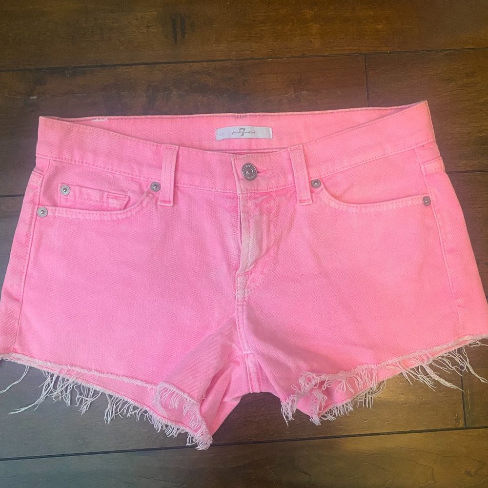 7 For All Mankind Pink Shorts Size 25